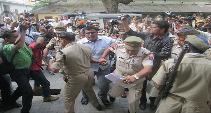 Anuj chodhry मेरठ कांड में आरोपी अनुज चौधरी की पेशी के दौरान हंगामा
