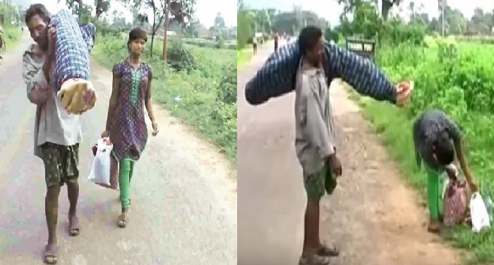 Odisha पत्नी का शव कंधे पर लेकर मीलों चला व्यक्ति, नहीं मिली एंबुलेंस