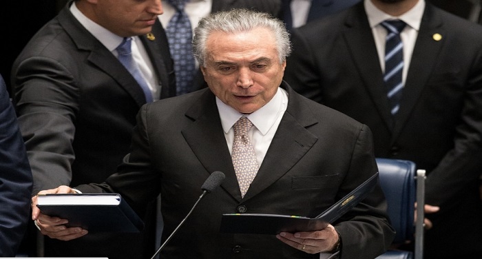 Michel Temer मिशेल टेमर ने ब्राजील के राष्ट्रपति पद की शपथ ली