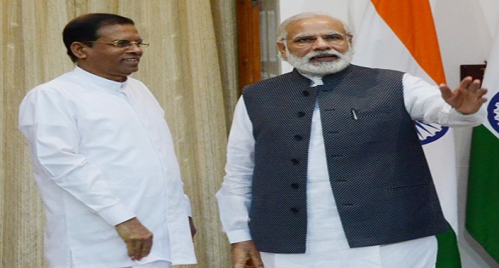 Modi and o मोदी ने श्रीलंका के राष्ट्रपति से की मुलाकात