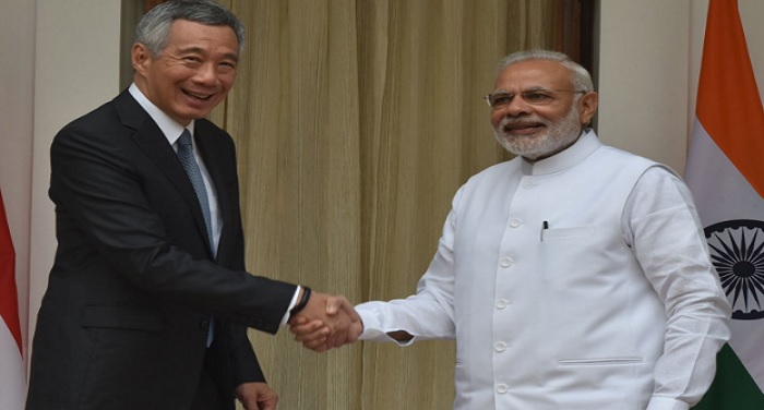 PM Modi met with the Prime Minister of Singapore भारत और सिंगापुर के बीच हुए तीन अहम समझौते