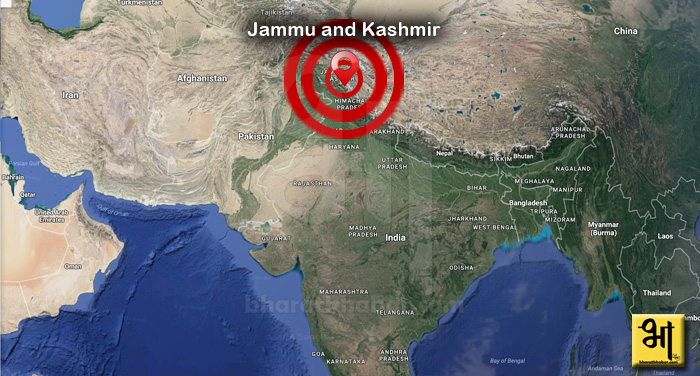 earthquake jammu जम्मू-कश्मीर में 3.3 रिएक्टर स्केल पर भूकंप के झटके