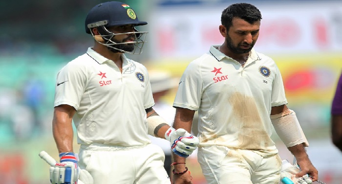 Test match 1 विशाखापट्नम टेस्ट : कोहली और पुजारा ने किया भारत को मजबूत