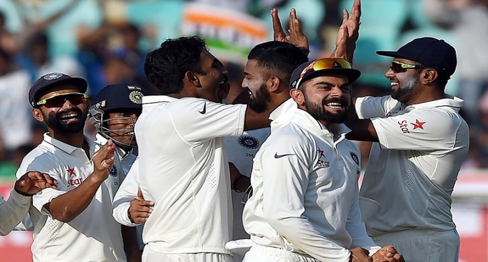 Test match 2 विशाखापट्नम टेस्ट : भारतीय गेंदबाजों ने इंग्लैंड की पारी 255 रनों पर समेटी