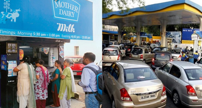 after the ban on 500 and Rs 1000 heavy crowd at Mother Dairy petrol pumps अमूल के बाद मदर डेयरी ने भी बढ़ाई दूध की कीमतें, आज रात 12 बजे से लागू होगी बढ़ी हुई कीमतें