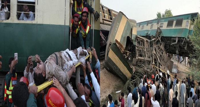 pakistan पाकिस्तान में रेल दुर्घटना में 17 की मौत