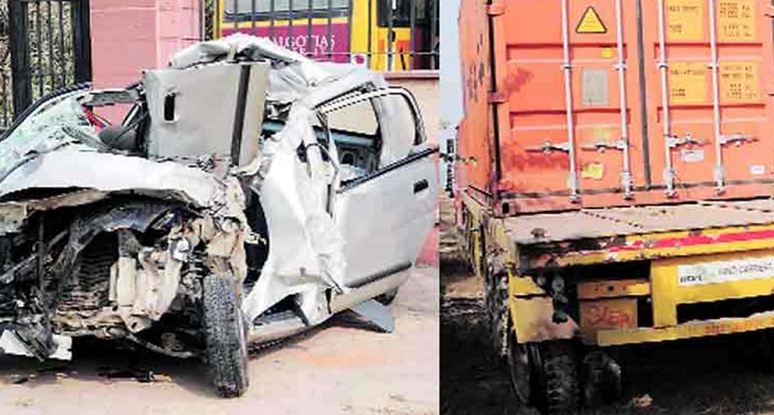 ACCIDENT कोहरे की वजह से यमुना एक्सप्रेस-वे पर ट्रॉली से भिड़ी कार, 4 लोगों की मौत