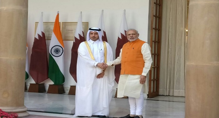 Ondia Qutaer भारत और कतर के प्रधानमंत्री के बीच प्रतिनिधिमंडल स्तर पर वार्ता