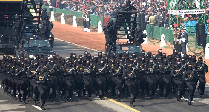 nsg commandos1 गणतंत्र दिवस में पहली बार राजपथ पर NSG कमांडोज ने किया मार्च