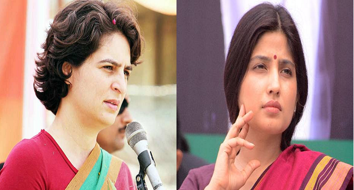 dimple and priyanka यूपी विस चुनावः डिंपल पर भारी पड़ती दिख रहीं हैं प्रियंका