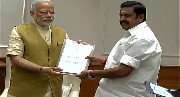 palanisami तमिलनाडु के सीएम पलानीसामी ने की प्रधानमंत्री से मुलाकात