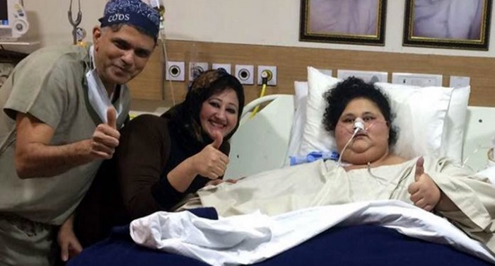 eman ahmed पहली सर्जरी हुई कामयाब, अब खुद के बल पर बैठ सकती है इमान अहमद