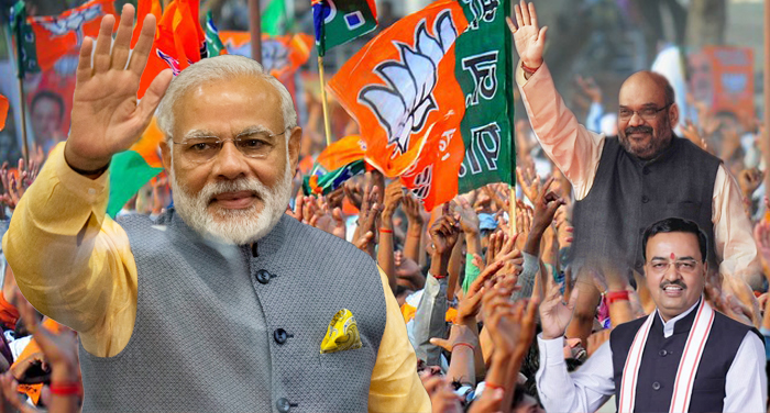modi amit keshav यूपी चुनाव में भाजपा की प्रचंड जीत, भविष्य के लिए सुखमय है संकेत