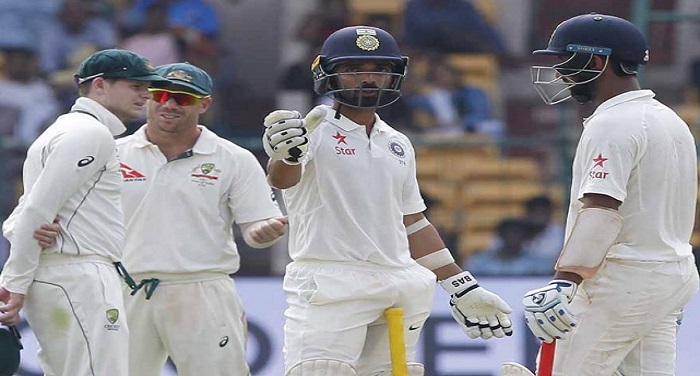 test बैंगलोर टेस्टः पुजारा-रहाणे ने जमाए कदम, भारत को 126 रनों की बढ़त