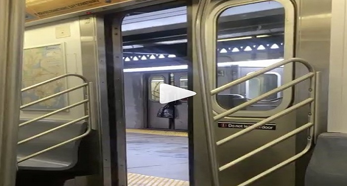 lady stuck in metro gate मेट्रो के गेट में फंसा महिला का सर, तमाशा देखते रहे लोग