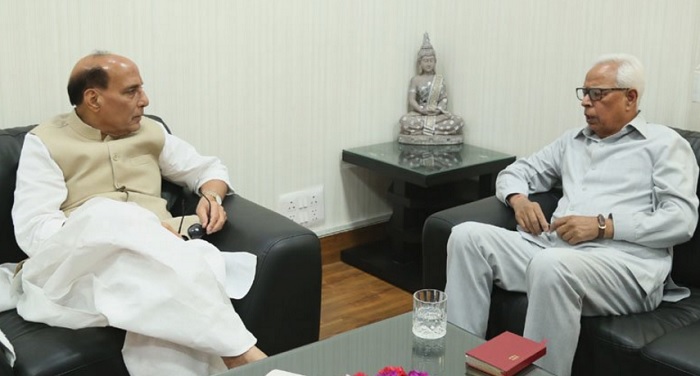 rajnath a n vohra घाटी के हालातों पर चर्चा करने के लिए गृहमंत्री राजनाथ से मिले J&K गर्वनर