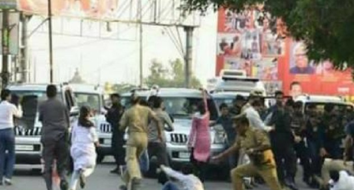 saharnpur 2 योगी की सुरक्षा में लापरवाही, 6 पुलिसकर्मी सस्पेंड, 14 छात्र नेता जाएंगे जेल