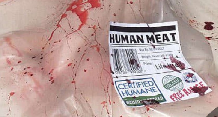 human meat, sale, london, body, Speciesystem, save animal