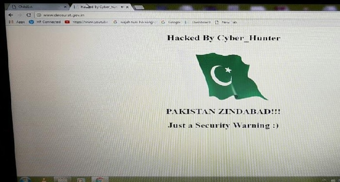 pakistan, government, website hack, hacker, post, indian, national anthem