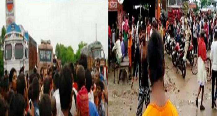 cow meat, smuggling, truck, bihar, bhojpur, bajrang dal, protest