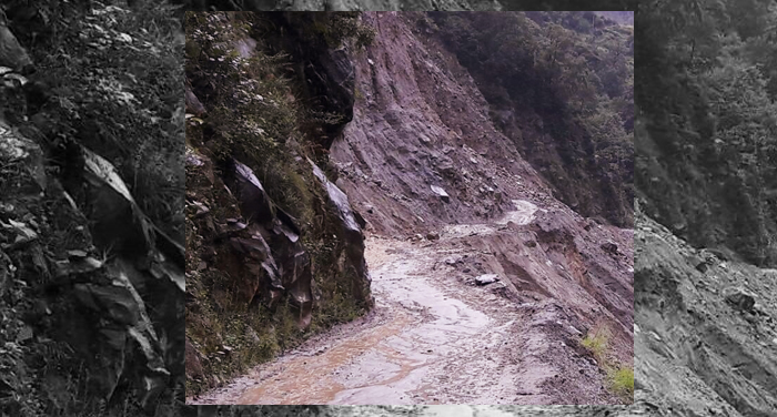 Badrinath, highway, damaged, by heavy rains, high alert, issued, in area,