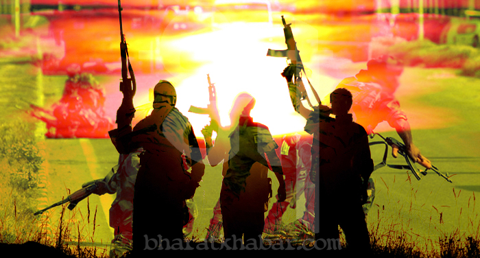 indian army and terrorist 1 पाक बैट टीम ने आतंकियों के साथ मिलकर की घुसपैठ, जवानों ने खदेड़ा
