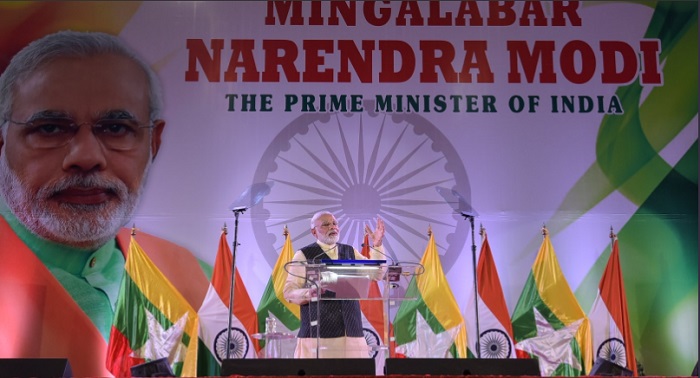 pm modi live mamaar म्यांमार की धरती पर अप्रवासीय भारतीयों को प्रधानमंत्री नरेन्द्र मोदी ने दिया न्यू इंडिया का संदेश