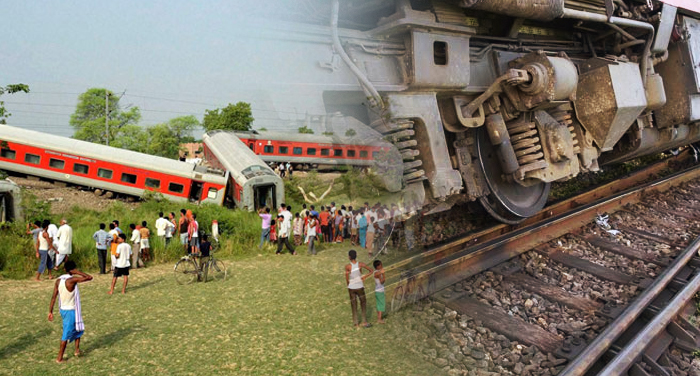 train derail रांची से दिल्ली आ रही राजधानी एक्सप्रेस हादसे का शिकार, 30 दिनों में 6ठा बड़ा रेल हादसा