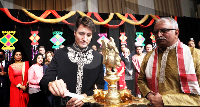 Justin Trudeau कनाड़ा के प्रधानमंत्री ने हिंदू समुदाय के साथ मनाई दिवाली, पहना भारतीय परीधान