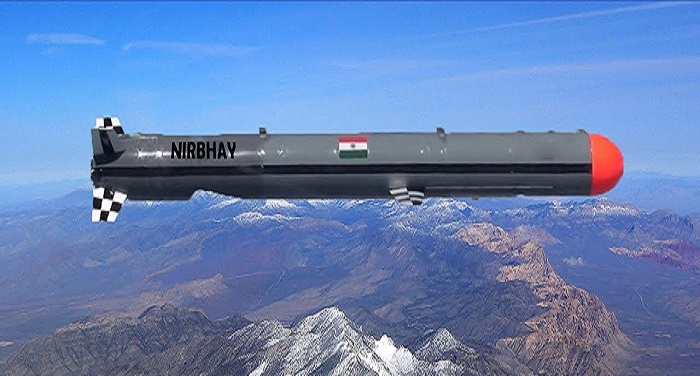 स्वदेश में निर्मित 'निर्भय' मिसाइल का किया गया परीक्षण, 300 किलोमीटर है मारक क्षमता