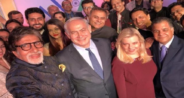 Netanyahu with amitabh bachchan 1516326979 मुंबई पहुंचे नेतन्याहू, बीग-बी से मिलकर हो गए नि: शब्द