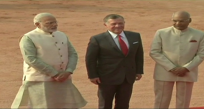 DXLKpsHWkAIWU8e आधिकारिक यात्रा पर भारत पहुंचे जॉर्डन के किंग, पीएम ने किया राष्ट्रपति भवन में स्वागत