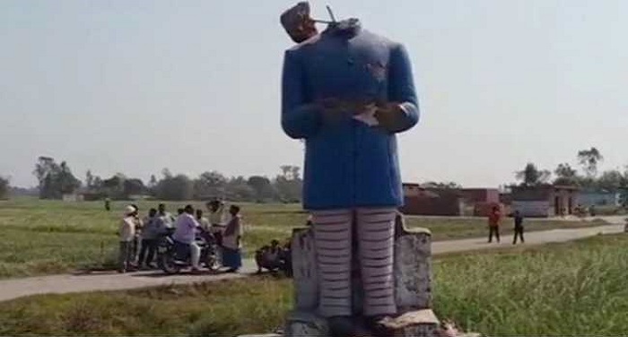 br ambedkars आजमगढ़ पहुंचा मूर्ति तोड़ गैंग, बाबा साहेब की मूर्ति को पहुंचाया नुकसान