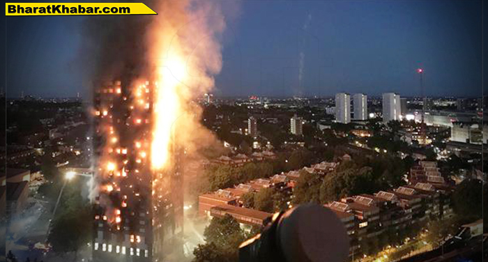 लंदन की इमारत में भीषण आग इंग्लैंड की राजधानी लंदन की एक इमारत में लगी भीषण आग, 1की मौत, 2 घायल
