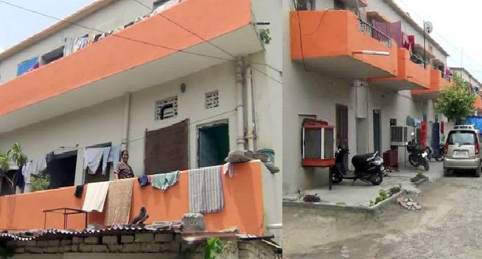 योगी राज में टॉयलेट से लेकर पुलिस क्वार्टर पर भी चढ़ा भगवा रंग