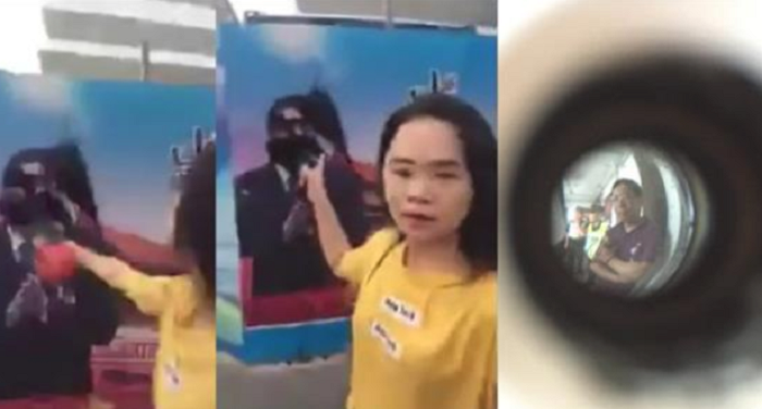 चीन के राष्ट्रपति शी चिनफिंग की एक तस्वीर पर स्याही फेंकने वाली महिला को किया गया गिरफ्तार