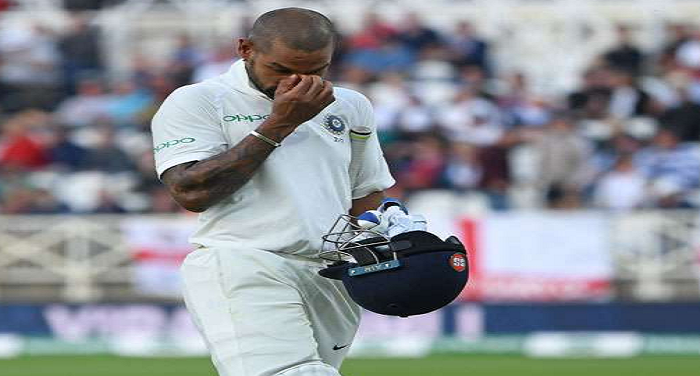 धवन टेस्ट मैचः 44 रन की उम्दा पारी खेलने के बाद भी धवन ने बनाया शर्मनाक रिकॉर्ड