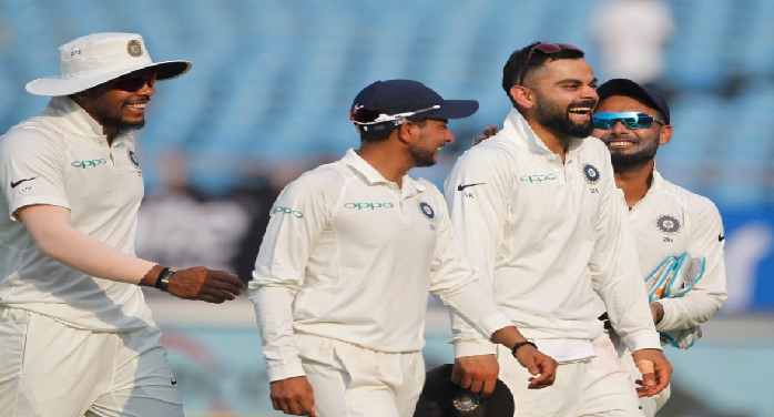 ुि्ुे्िु्िु INDvsWI: 181 रनों पर सिमटी वेस्टइंडीज़ की पहली पारी, भारत को मिली विशाल बढ़त
