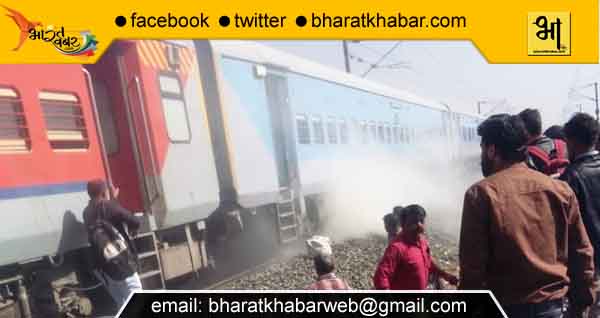 ranthambaur रणथंबौर एक्सप्रेस में धूआं उठता देख यात्री ट्रेन से भागने लगे, काबू पाया गया