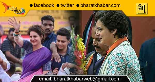priyanka gandhi bijnor कांग्रेस के रोड-शो में प्रियंका की मौजूदगी में भाजपा कार्यकर्ताओं ने लगाए मोदी-मोदी के नारे