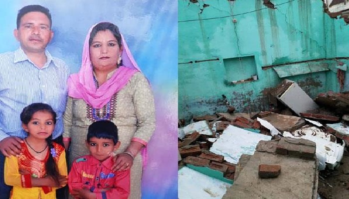 पंजाब 2 अमृतसर में बारिश के चलते मकान की छत गिरने से पति-पत्नी और 6 महीने के दो जुड़वां बच्चों की मौत