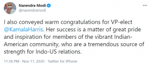 पीएम मोदी ट्वीट पीएम मोदी ने किया निर्वाचित राष्ट्रपति जो बाइडन को फोन, दोनों नेताओं के बीच इन मुद्दों पर हुई बात
