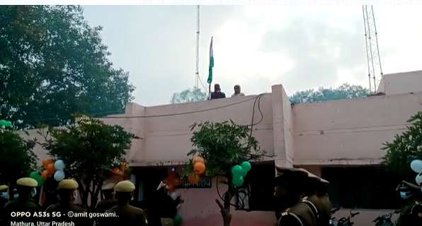 Screenshot 2022 01 26 124421 थाना गोवर्धन पुलिस ने धूमधाम से मनाया 73वां गणतंत्र दिवस