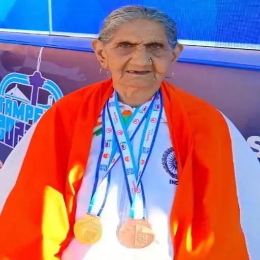 bhagwani devi gold medelist 1657546375 94 साल की उम्र में भगवानी देवी ने जीता वर्ल्ड मास्टर्स एथलेटिक्स चैंपियनशिप में गोल्ड, 24.74 सेकेंड में पूरी की 100 मीटर दौड़