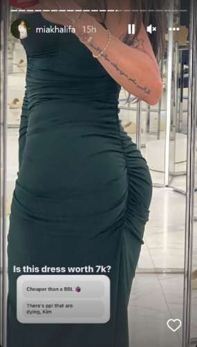mia 1 मिया खलीफा ने पहनी साढ़े 5 लाख की ड्रेस, फोटो की शेयर