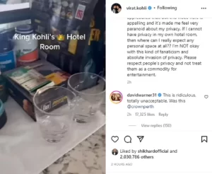 kohli hotel room ऑस्ट्रेलिया में विराट कोहली के होटल रूम का वीडियो हुआ वायरल, कोहली बोले- ये मेरी प्राइवेसी में दखल, अनुष्का शर्मा का फूटा गुस्सा