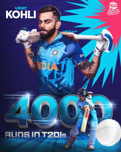 विराट कोहली ने रचा इतिहास, T20 इंटरनेशनल क्रिकेट में पूरे किए 4000 रन