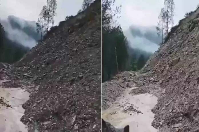 Land Slide01 Uttarakhand Weather News: बद्रीनाथ राष्ट्रीय राजमार्ग पर हुआ लैंड स्लाइड, यातायात बंद