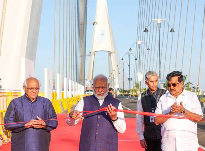 GHKYzVlbEAAqzz9 Sudarshan Setu: पीएम मोदी ने भारत के सबसे लंबे केबल पुल 'सुदर्शन सेतु' का किया उद्घाटन